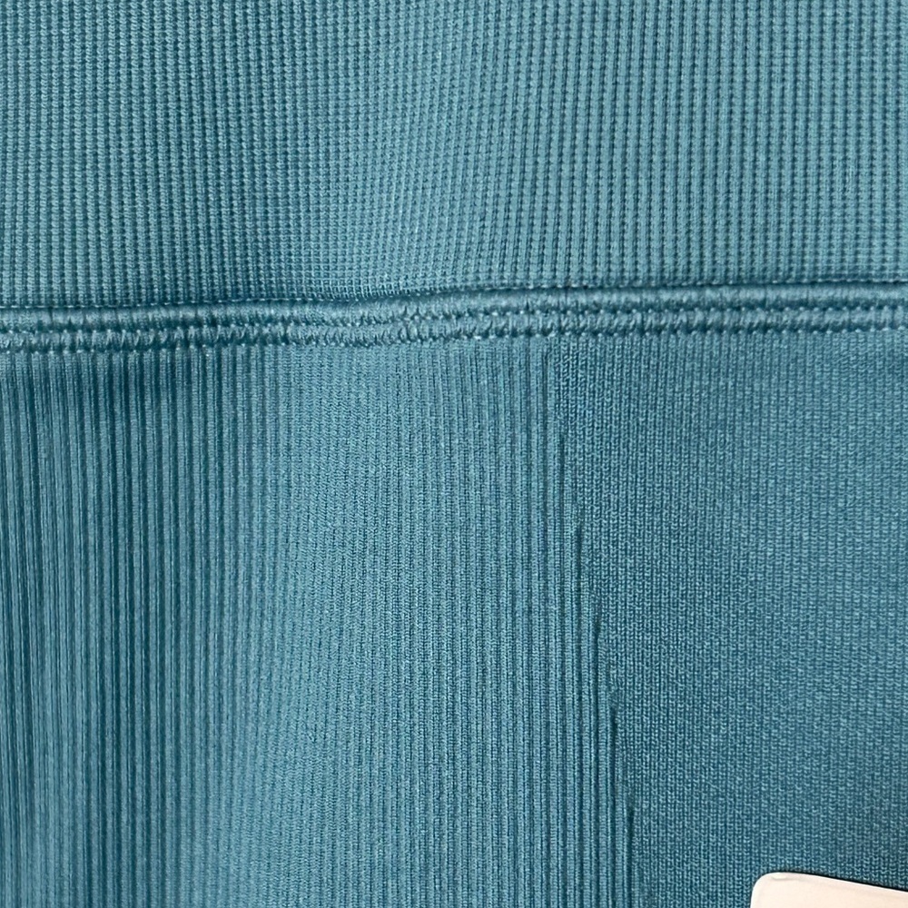 Athleta Aurora Ribbed Seamless Leggings Teal XL - Picture 6 of 9